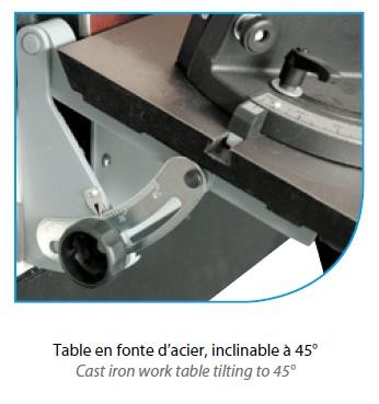 Ponceuse combinée à bande 150 x 1219 mm et à disque 250 mm