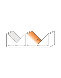 Mèche à rainurer en V 90° (2)